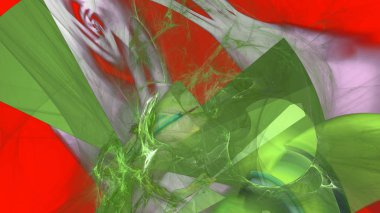 Fantezi kaotik renkli fraktal desen. Soyut Fraktal şekiller. 3D render resimde arka plan veya duvar kağıdı