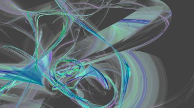 Fantezi kaotik renkli fraktal desen. Soyut Fraktal şekiller. 3D render resimde arka plan veya duvar kağıdı