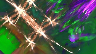 Fantezi kaotik renkli fraktal desen. Soyut Fraktal şekiller. 3D render resimde arka plan veya duvar kağıdı