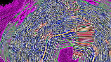 Fantezi kaotik renkli fraktal desen. Soyut Fraktal şekiller. 3D render resimde arka plan veya duvar kağıdı