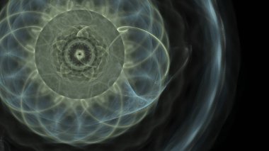 Fantezi kaotik renkli fraktal desen. Soyut Fraktal şekiller. 3D render resimde arka plan veya duvar kağıdı