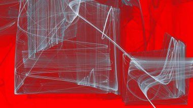 Fantezi kaotik renkli fraktal desen. Soyut Fraktal şekiller. 3D render resimde arka plan veya duvar kağıdı