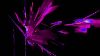 Fantezi kaotik renkli fraktal desen. Soyut Fraktal şekiller. 3D render resimde arka plan veya duvar kağıdı