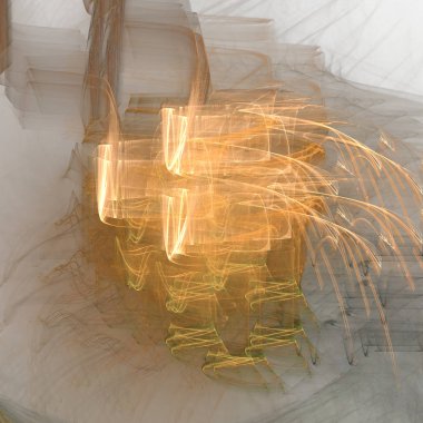 Fantezi kaotik renkli fraktal desen. Soyut Fraktal şekiller. 3D render resimde arka plan veya duvar kağıdı