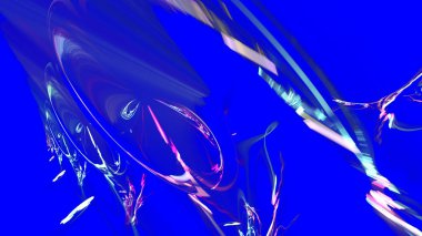 Fantezi kaotik renkli fraktal desen. Soyut Fraktal şekiller. 3D render resimde arka plan veya duvar kağıdı