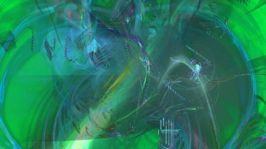 Fantezi kaotik renkli fraktal desen. Soyut Fraktal şekiller. 3D render resimde arka plan veya duvar kağıdı