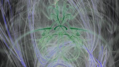 Fantezi kaotik renkli fraktal desen. Soyut Fraktal şekiller. 3D render resimde arka plan veya duvar kağıdı