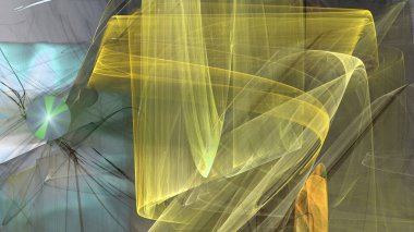 Fantezi kaotik renkli fraktal desen. Soyut Fraktal şekiller. 3D render resimde arka plan veya duvar kağıdı