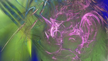 Fantezi kaotik renkli fraktal desen. Soyut Fraktal şekiller. 3D render resimde arka plan veya duvar kağıdı