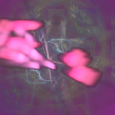 Fantezi kaotik renkli fraktal desen. Soyut Fraktal şekiller. 3D render resimde arka plan veya duvar kağıdı