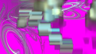 Fantezi kaotik renkli fraktal desen. Soyut Fraktal şekiller. 3D render resimde arka plan veya duvar kağıdı