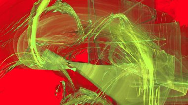 Fantezi kaotik renkli fraktal desen. Soyut Fraktal şekiller. 3D render resimde arka plan veya duvar kağıdı