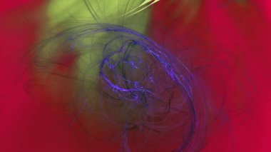 Fantezi kaotik renkli fraktal desen. Soyut Fraktal şekiller. 3D render resimde arka plan veya duvar kağıdı