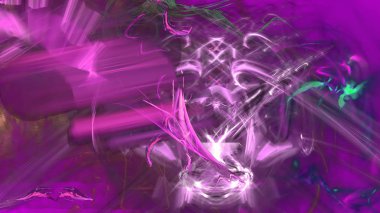 Fantezi kaotik renkli fraktal desen. Soyut Fraktal şekiller. 3D render resimde arka plan veya duvar kağıdı