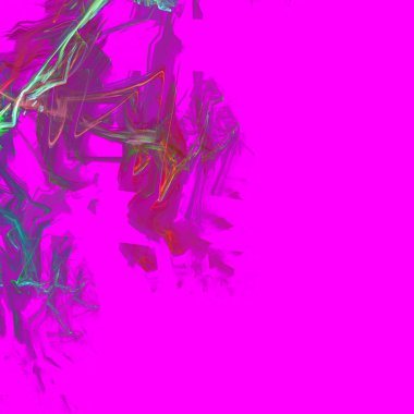 Fantezi kaotik renkli fraktal desen. Soyut Fraktal şekiller. 3D render resimde arka plan veya duvar kağıdı