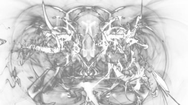 Fantezi kaotik renkli fraktal desen. Soyut Fraktal şekiller. 3D render resimde arka plan veya duvar kağıdı