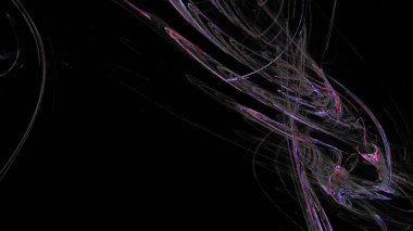 Fantezi kaotik renkli fraktal desen. Soyut Fraktal şekiller. 3D render resimde arka plan veya duvar kağıdı