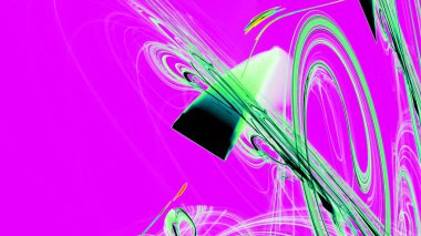 Fantezi kaotik renkli fraktal desen. Soyut Fraktal şekiller. 3D render resimde arka plan veya duvar kağıdı