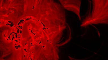 Fantezi kaotik renkli fraktal desen. Soyut Fraktal şekiller. 3D render resimde arka plan veya duvar kağıdı