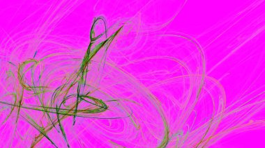 Fantezi kaotik renkli fraktal desen. Soyut Fraktal şekiller. 3D render resimde arka plan veya duvar kağıdı