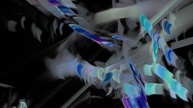 Fantezi kaotik renkli fraktal desen. Soyut Fraktal şekiller. 3D render resimde arka plan veya duvar kağıdı