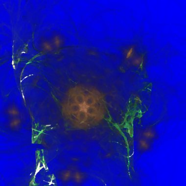 Fantezi kaotik renkli fraktal desen. Soyut Fraktal şekiller. 3D render resimde arka plan veya duvar kağıdı