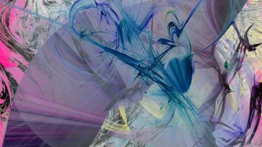 Fantezi kaotik renkli fraktal desen. Soyut Fraktal şekiller. 3D render resimde arka plan veya duvar kağıdı