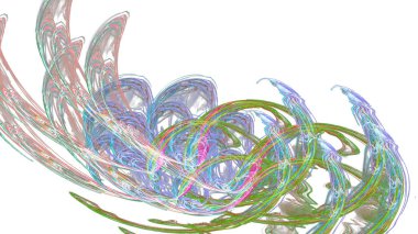 Fantezi kaotik renkli fraktal desen. Soyut Fraktal şekiller. 3D render resimde arka plan veya duvar kağıdı