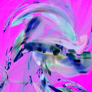 Fantezi kaotik renkli fraktal desen. Soyut Fraktal şekiller. 3D render resimde arka plan veya duvar kağıdı