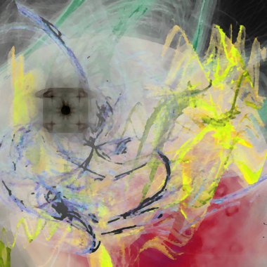 Fantezi kaotik renkli fraktal desen. Soyut Fraktal şekiller. 3D render resimde arka plan veya duvar kağıdı