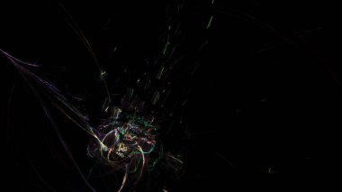 Fantezi kaotik renkli fraktal desen. Soyut Fraktal şekiller. 3D render resimde arka plan veya duvar kağıdı