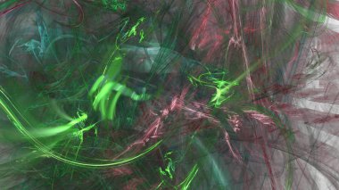 Fantezi kaotik renkli fraktal desen. Soyut Fraktal şekiller. 3D render resimde arka plan veya duvar kağıdı