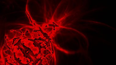 Fantezi kaotik renkli fraktal desen. Soyut Fraktal şekiller. 3D render resimde arka plan veya duvar kağıdı