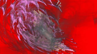 Fantezi kaotik renkli fraktal desen. Soyut Fraktal şekiller. 3D render resimde arka plan veya duvar kağıdı