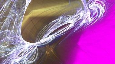 Fantezi kaotik renkli fraktal desen. Soyut Fraktal şekiller. 3D render resimde arka plan veya duvar kağıdı