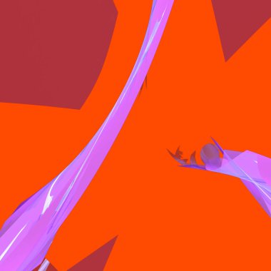 Fantezi kaotik renkli fraktal desen. Soyut Fraktal şekiller. 3D render resimde arka plan veya duvar kağıdı