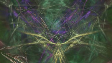 Fantezi kaotik renkli fraktal desen. Soyut Fraktal şekiller. 3D render resimde arka plan veya duvar kağıdı