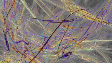 Fantezi kaotik renkli fraktal desen. Soyut Fraktal şekiller. 3D render resimde arka plan veya duvar kağıdı