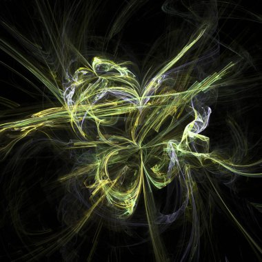 Fantezi kaotik renkli fraktal desen. Soyut Fraktal şekiller. 3D render resimde arka plan veya duvar kağıdı