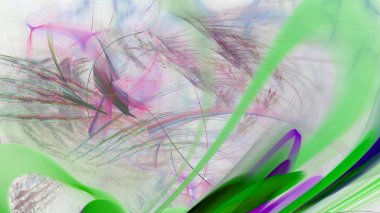 Fantezi kaotik renkli fraktal desen. Soyut Fraktal şekiller. 3D render resimde arka plan veya duvar kağıdı