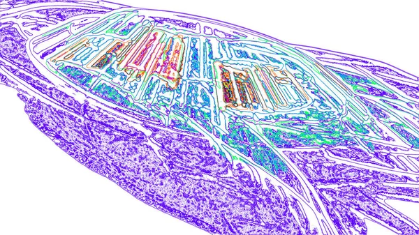 Fantasy kaotikus színes fraktál minta. Absztrakt fraktál alakzatok. 3D rendering illusztráció háttér vagy háttérkép — Stock Fotó