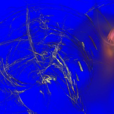 Fantezi kaotik renkli fraktal desen. Soyut Fraktal şekiller. 3D render resimde arka plan veya duvar kağıdı