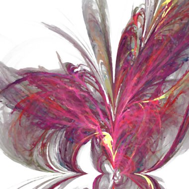 Fantezi kaotik renkli fraktal desen. Soyut Fraktal şekiller. 3D render resimde arka plan veya duvar kağıdı