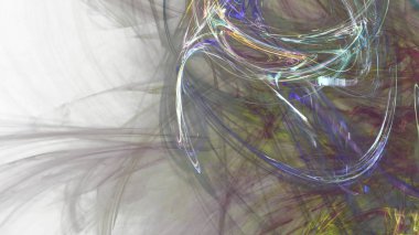 Fantezi kaotik renkli fraktal desen. Soyut Fraktal şekiller. 3D render resimde arka plan veya duvar kağıdı