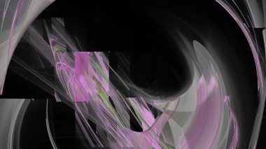 Fantezi kaotik renkli fraktal desen. Soyut Fraktal şekiller. 3D render resimde arka plan veya duvar kağıdı