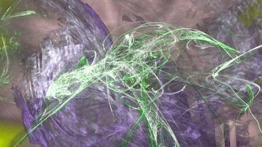 Fantezi kaotik renkli fraktal desen. Soyut Fraktal şekiller. 3D render resimde arka plan veya duvar kağıdı