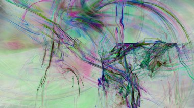 Fantezi kaotik renkli fraktal desen. Soyut Fraktal şekiller. 3D render resimde arka plan veya duvar kağıdı