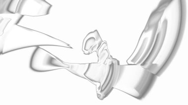 Fantezi kaotik renkli fraktal desen. Soyut Fraktal şekiller. 3D render resimde arka plan veya duvar kağıdı