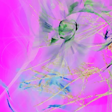 Fantezi kaotik renkli fraktal desen. Soyut Fraktal şekiller. 3D render resimde arka plan veya duvar kağıdı