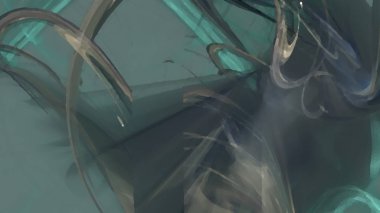 Fantezi kaotik renkli fraktal desen. Soyut Fraktal şekiller. 3D render resimde arka plan veya duvar kağıdı